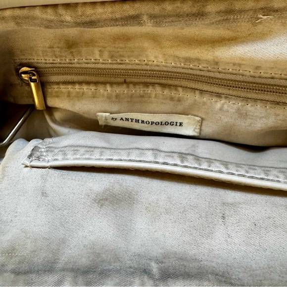 Anthropologie Oona Clutch Purse in Ivory With 2 Straps - Boho & Neutral Chic - Picture 5 of 9